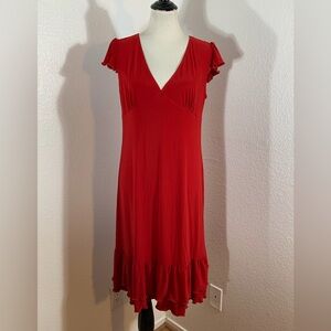 🌹New Listing🌹NWOT Bella Blue Vibrant Red Midi Dress - Size 14